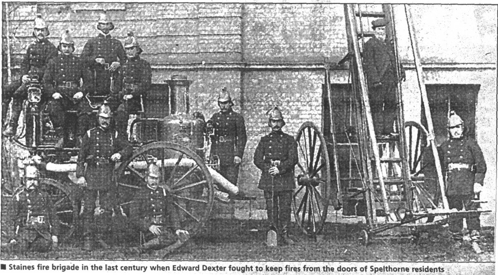 Edward Dexter, part of starting fire brigade 